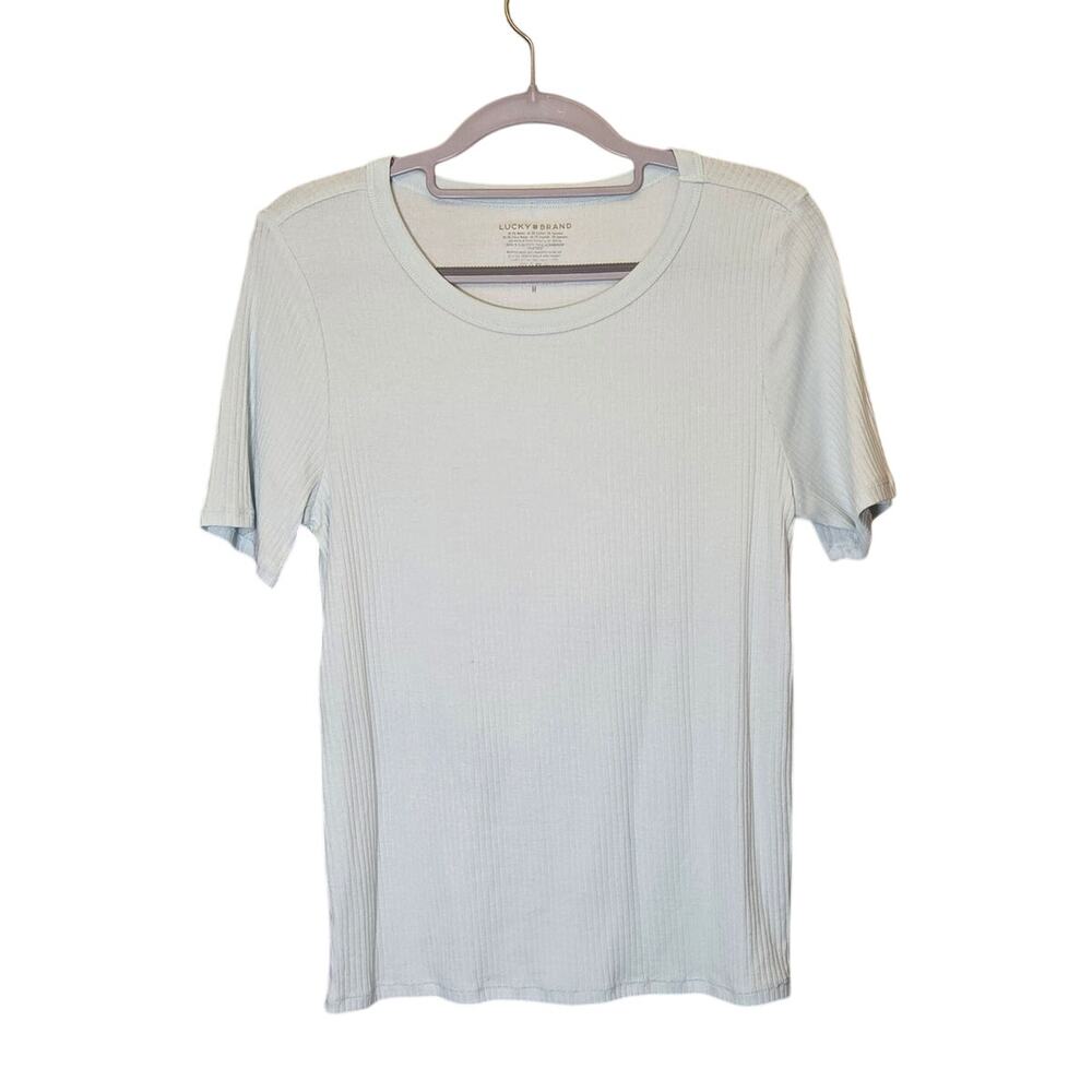 Lucky Brand Mini-Rib Crew Neck T-Shirt NWOT sz. M